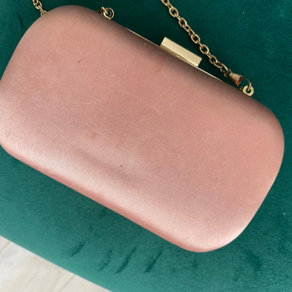 Blush Pink Satin Clutch